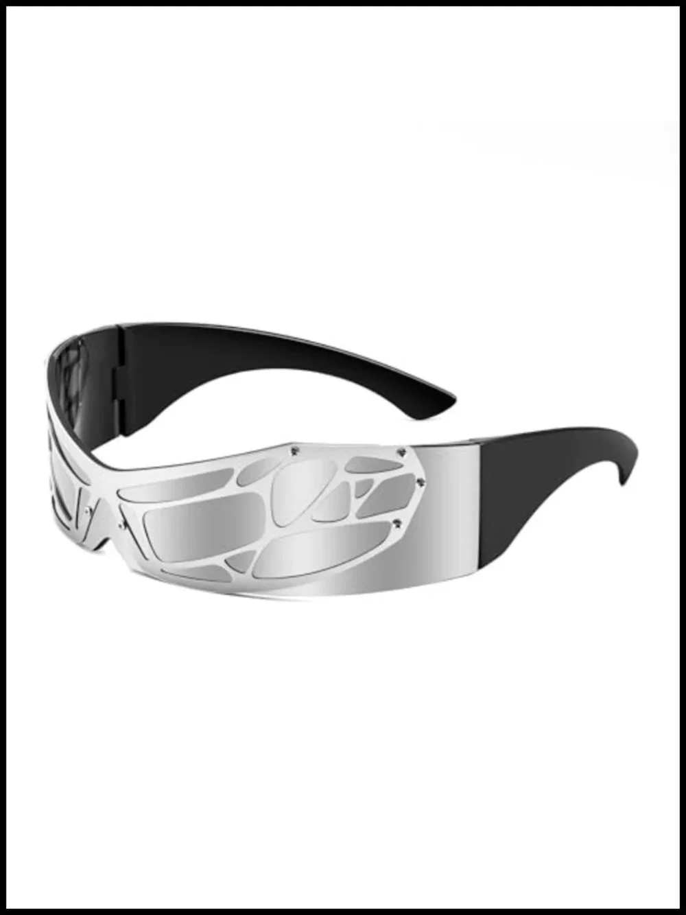 80s Futuristic Cyclops Cyber Visor Sunglasses Unisex Punk Cosplay Rave